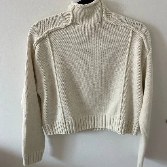 Zara Cream Turtleneck Sweater - Picture 4 of 5